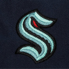Seattle Kraken Mitchell & Ness Retro Script Colorblock Snapback Hat Sale