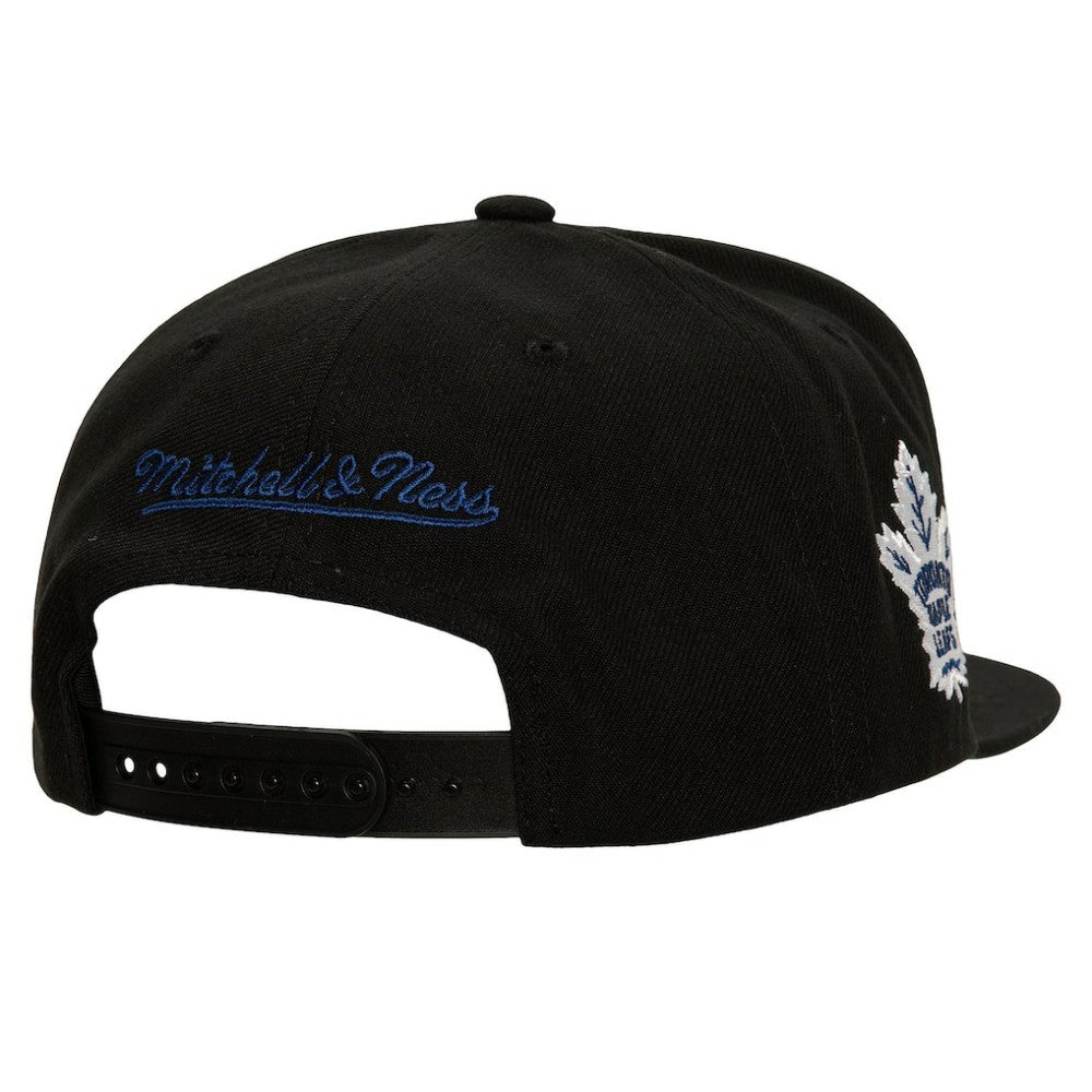 Toronto Maple Leafs Mitchell & Ness Retro Script Colorblock Snapback Hat Sale