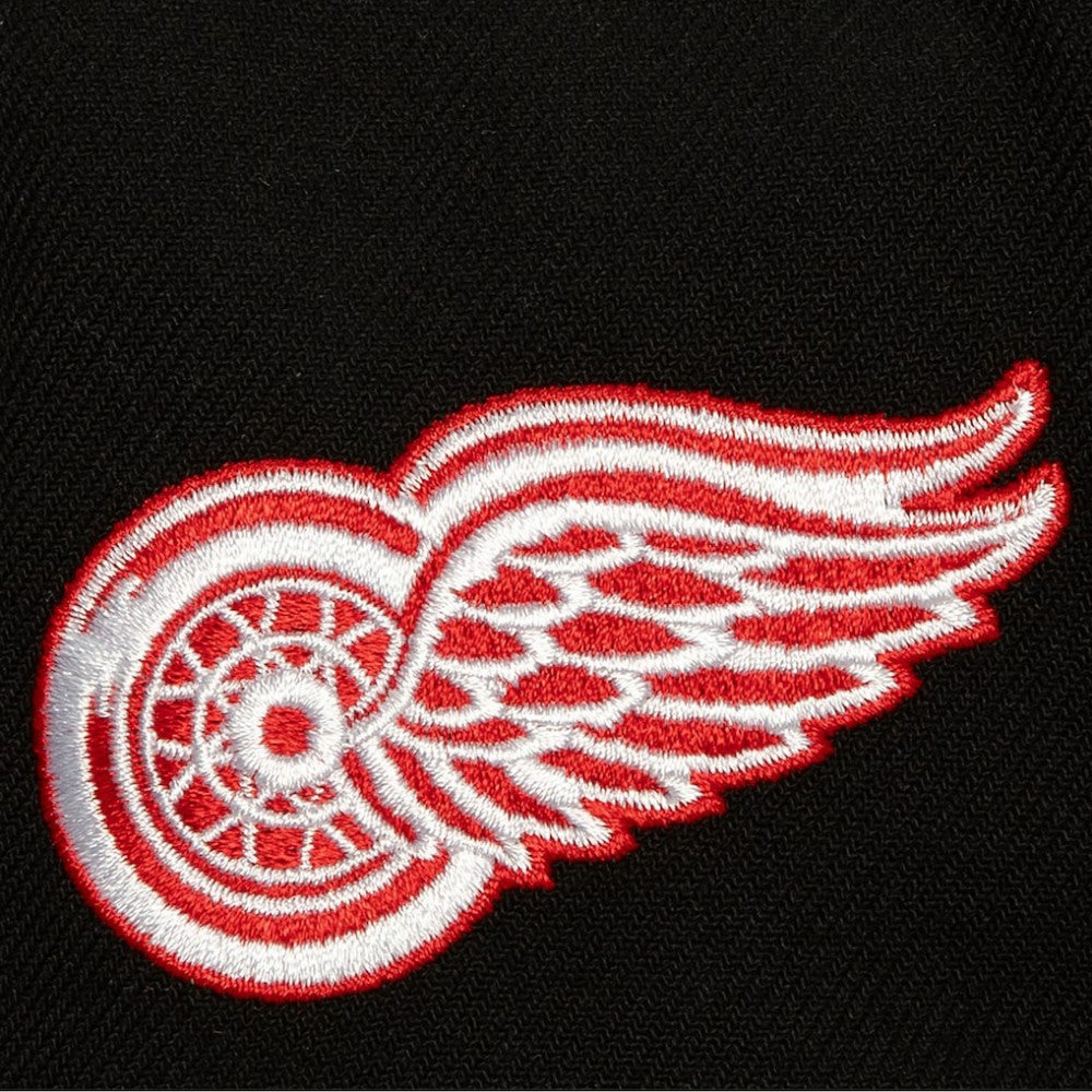 Detroit Red Wings Mitchell & Ness Retro Script Colorblock Snapback Hat Discount