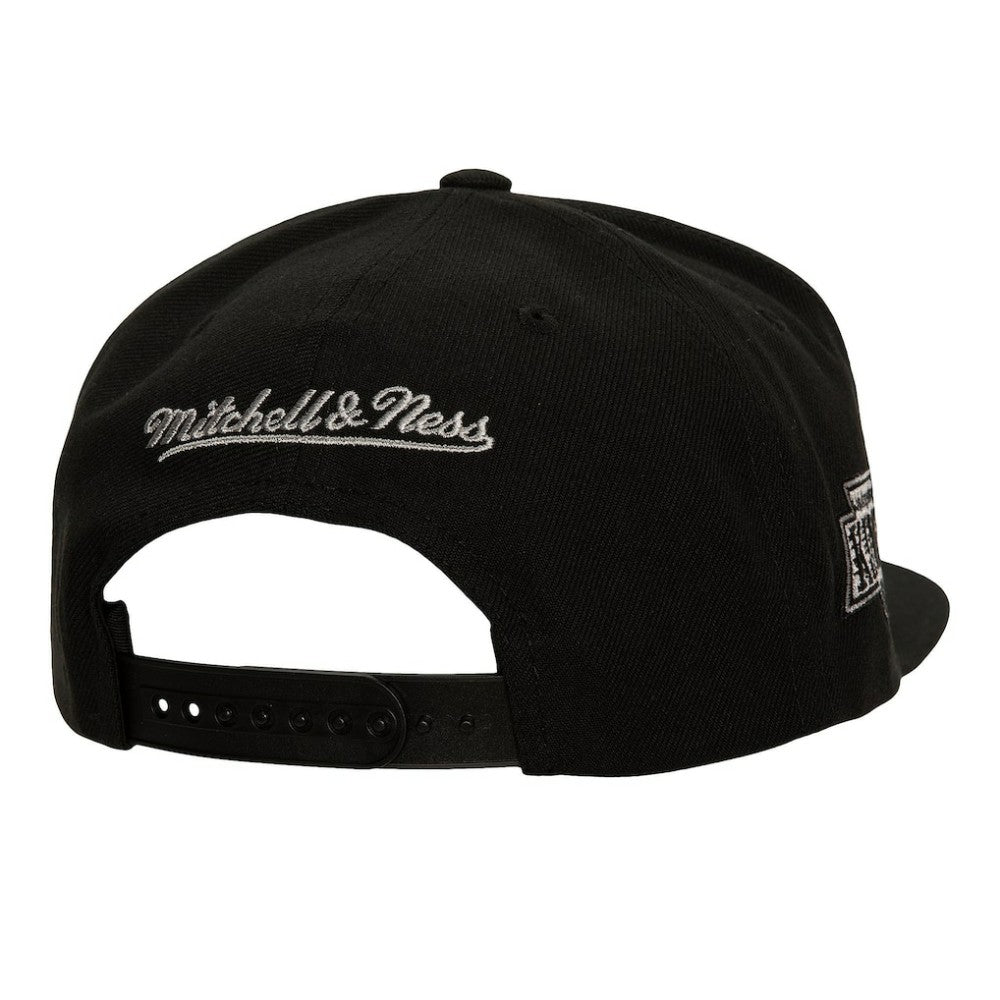 Los Angeles Kings Mitchell & Ness Retro Script Colorblock Snapback Hat Outlet