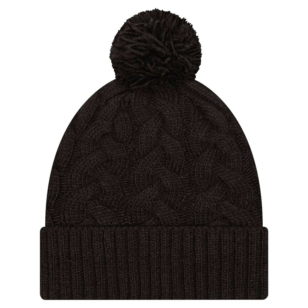Cincinnati Bengals New Era Women's Cable Cuffed Knit Hat with Pom
