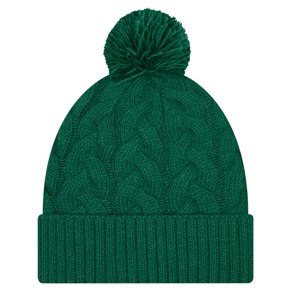 New York Jets New Era Women's Cable Cuffed Knit Hat with Pom