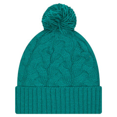 Miami Dolphins New Era Women's Cable Cuffed Knit Hat with Pom