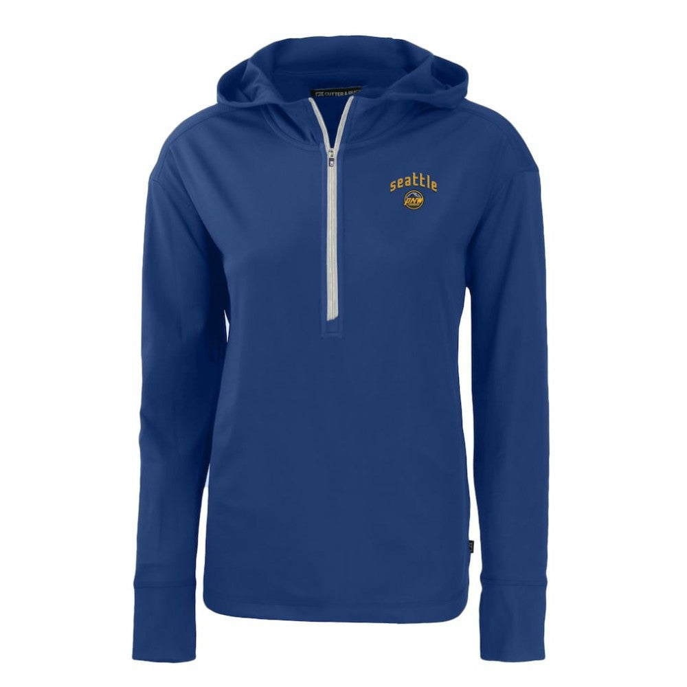 Seattle Mariners Cutter & Buck Women's City Connect Daybreak Eco Recycled Half-Zip Hoodie | MLB Discount
