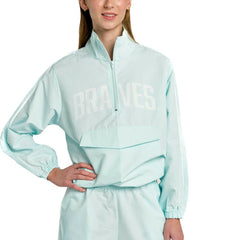 Atlanta Braves Lusso Women's Parker Half-Zip Jacket | MLB Shop