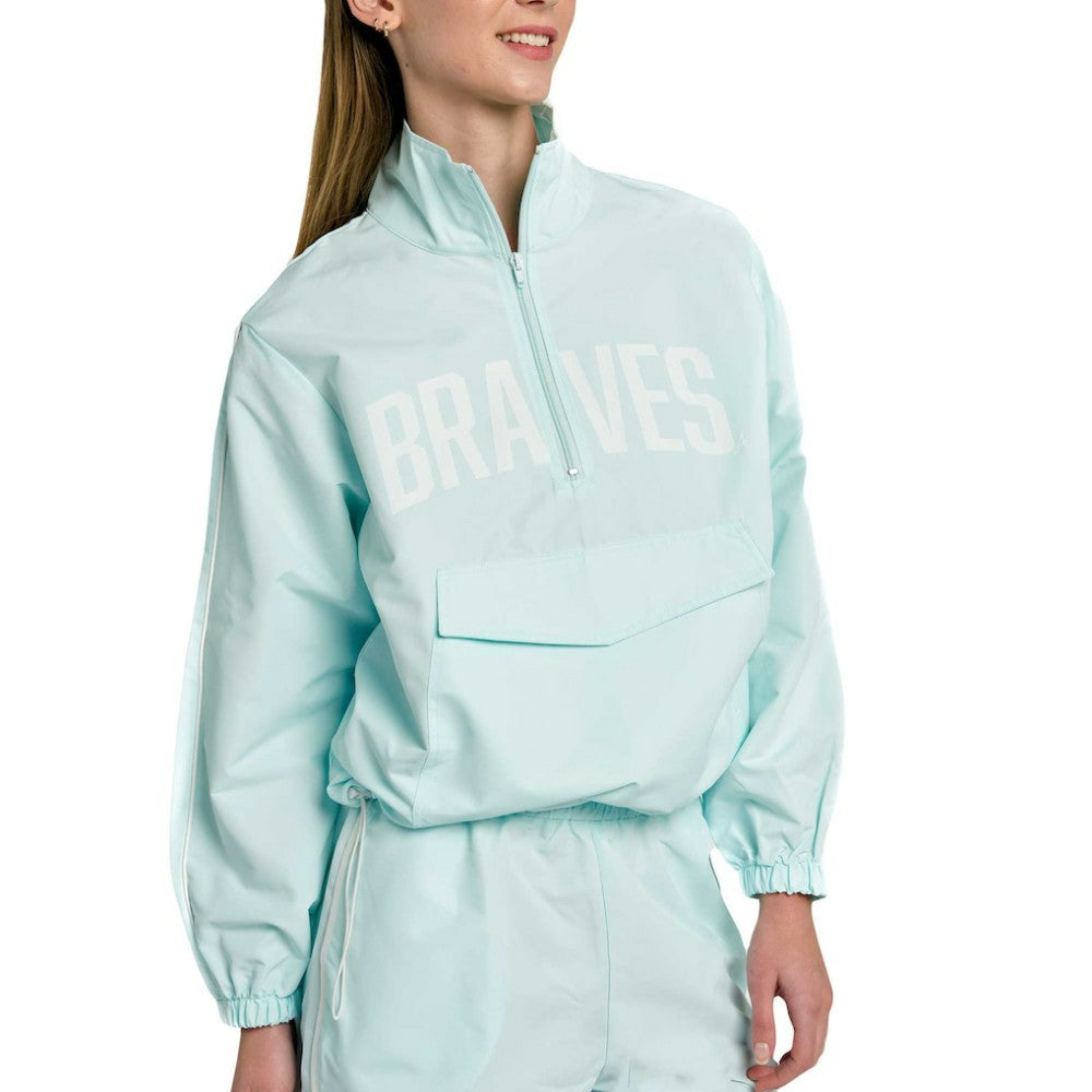 Atlanta Braves Lusso Women's Parker Half-Zip Jacket | MLB Shop