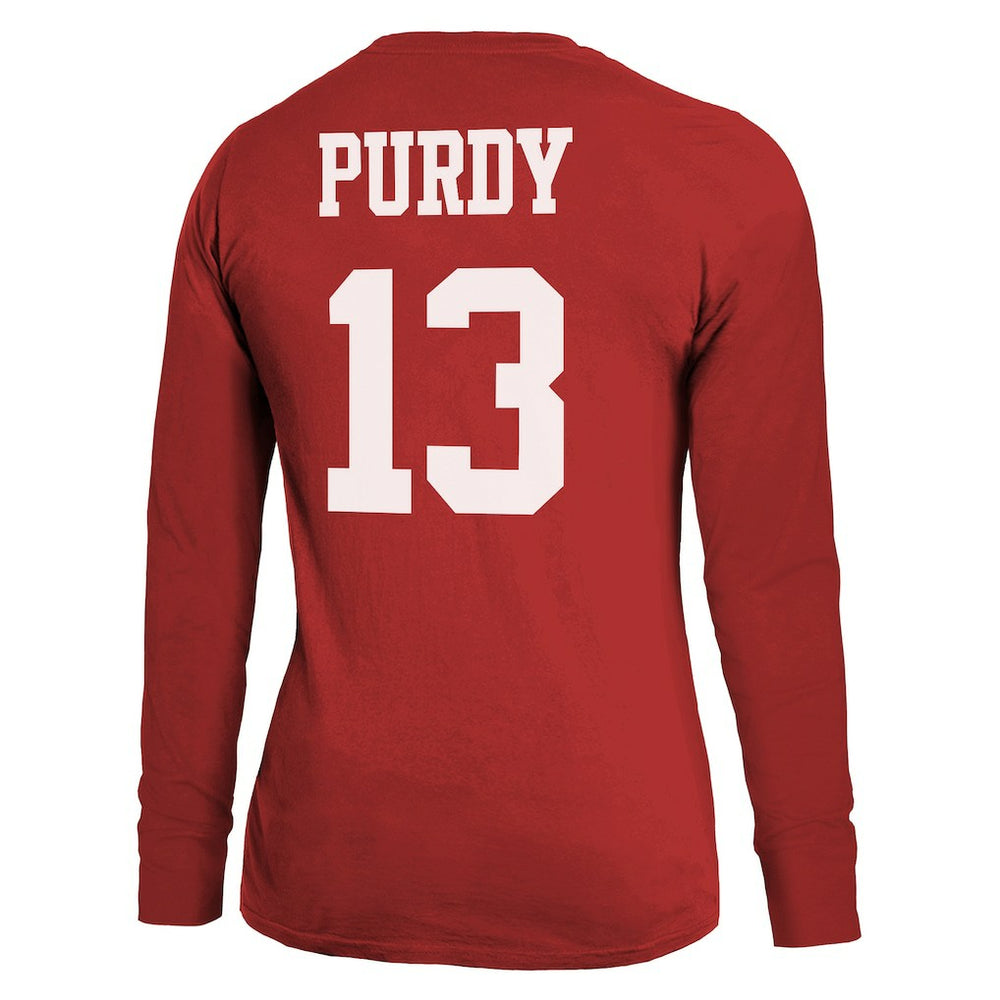 San Francisco 49ers  Brock Purdy  Majestic Threads Women's Player Name & Number Long Sleeve T-Shirt