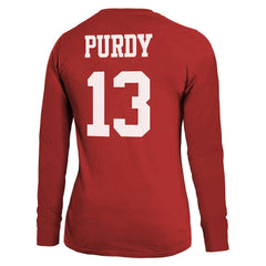 San Francisco 49ers  Brock Purdy  Majestic Threads Women's Player Name & Number Long Sleeve T-Shirt