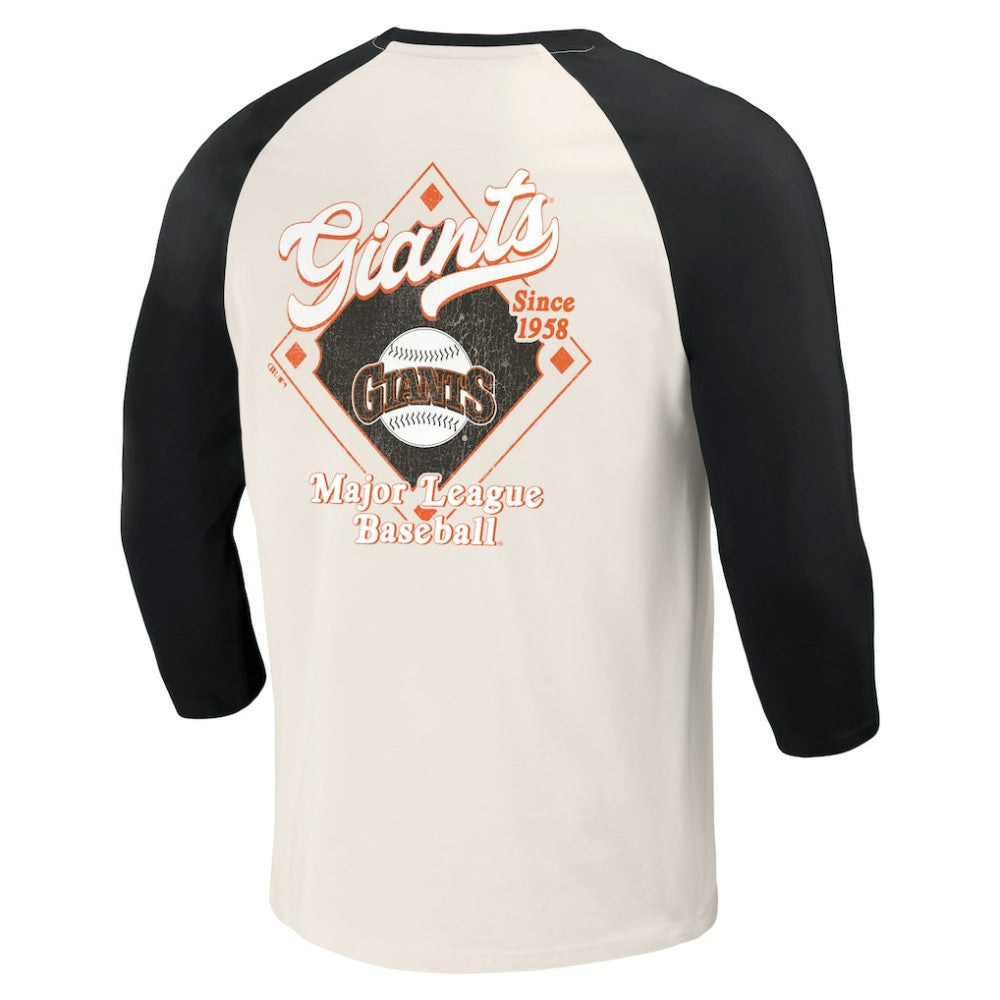 San Francisco Giants Darius Rucker Collection by Fanatics Cooperstown Collection Raglan 3/4-Sleeve T-Shirt | MLB On Sale