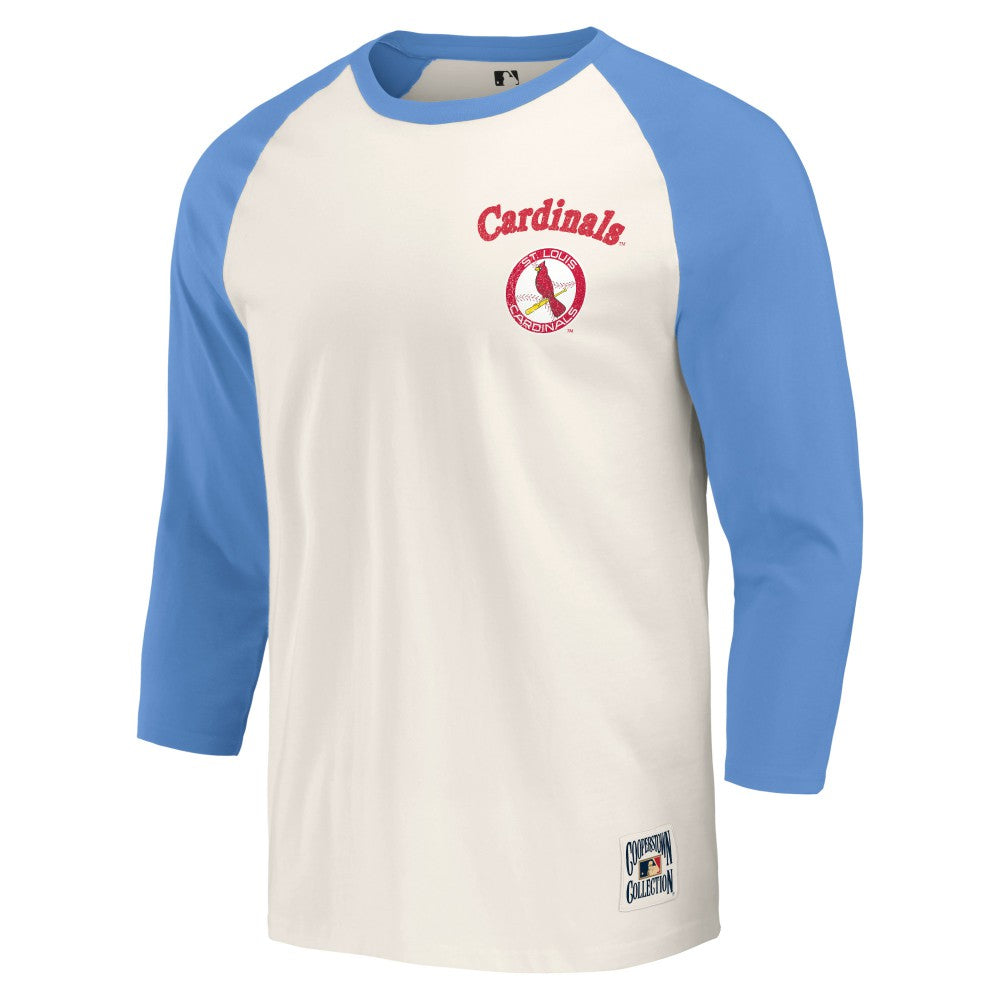 St. Louis Cardinals Darius Rucker Collection by Fanatics Cooperstown Collection Raglan 3/4-Sleeve T-Shirt | MLB Discount