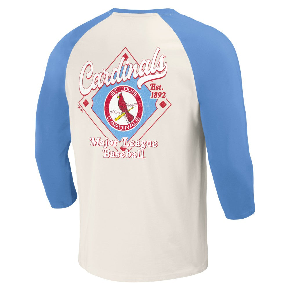 St. Louis Cardinals Darius Rucker Collection by Fanatics Cooperstown Collection Raglan 3/4-Sleeve T-Shirt | MLB Discount