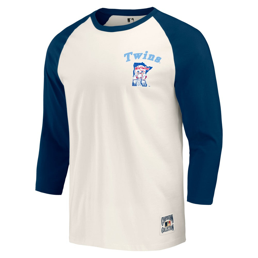 Minnesota Twins Darius Rucker Collection by Fanatics Cooperstown Collection Raglan 3/4-Sleeve T-Shirt | MLB Near me
