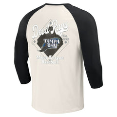 Tampa Bay Rays Darius Rucker Collection by Fanatics Cooperstown Collection Raglan 3/4-Sleeve T-Shirt | MLB Outlet