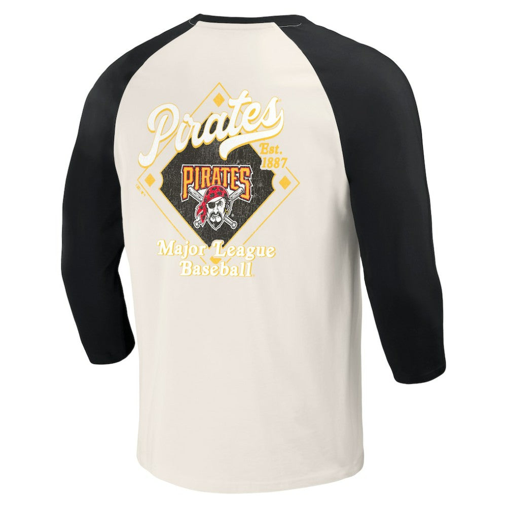 Pittsburgh Pirates Darius Rucker Collection by Fanatics Cooperstown Collection Raglan 3/4-Sleeve T-Shirt | MLB For sale