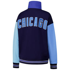 Chicago Cubs Terez Women's Classic Colorblock Quarter-Zip Sweatshirt | MLB Discount