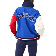 New York Yankees Terez Women's Classic Colorblock Quarter-Zip Sweatshirt | MLB For sale