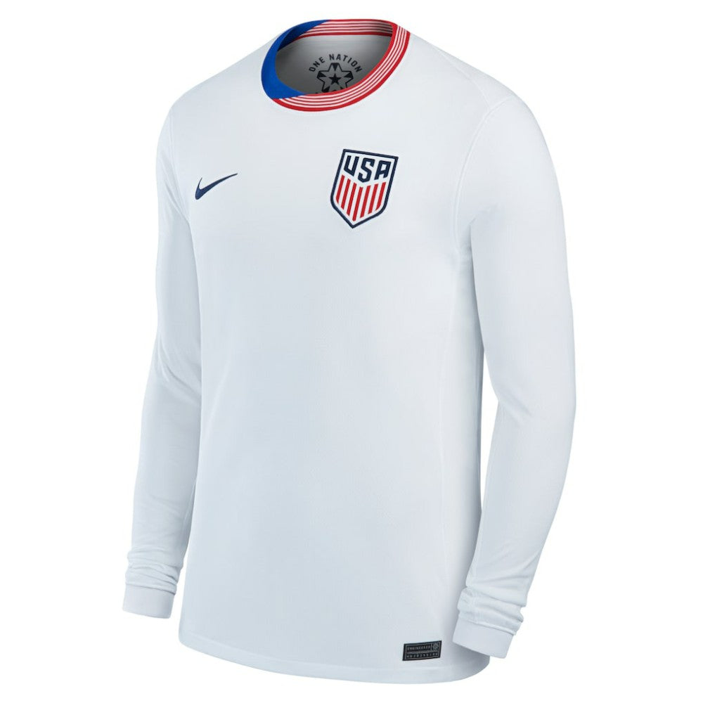 USMNT 2024 Home Replica Long Sleeve Jersey White - Nike