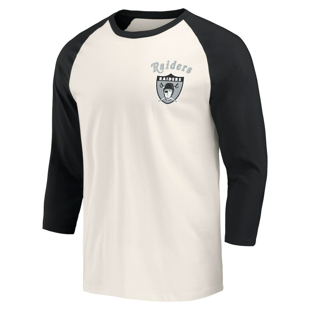 Las Vegas Raiders Fanatics Darius Rucker Collection Raglan 3/4 Sleeve T-Shirt