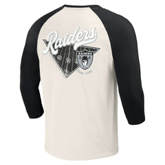 Las Vegas Raiders Fanatics Darius Rucker Collection Raglan 3/4 Sleeve T-Shirt