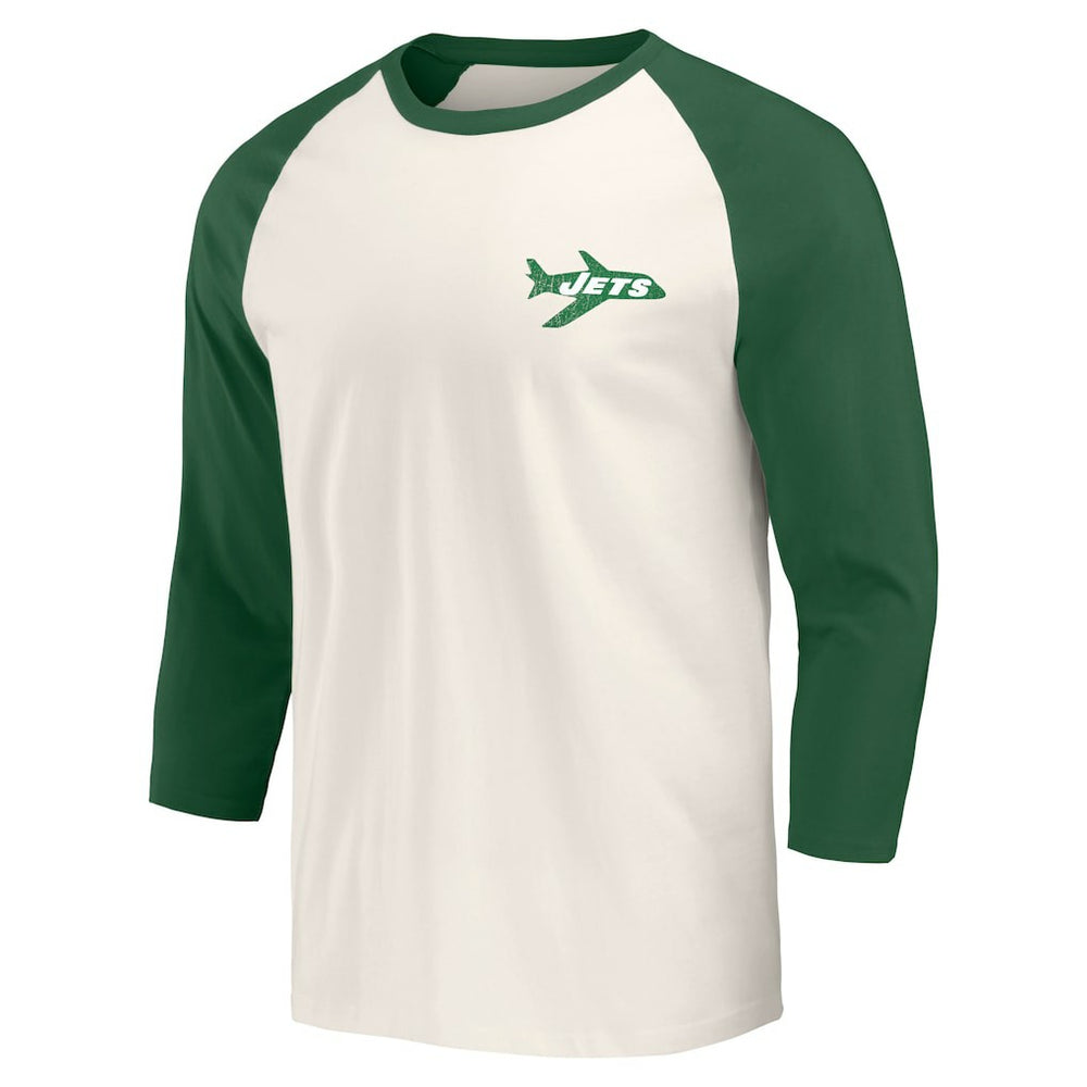 New York Jets Fanatics Darius Rucker Collection Raglan 3/4 Sleeve T-Shirt