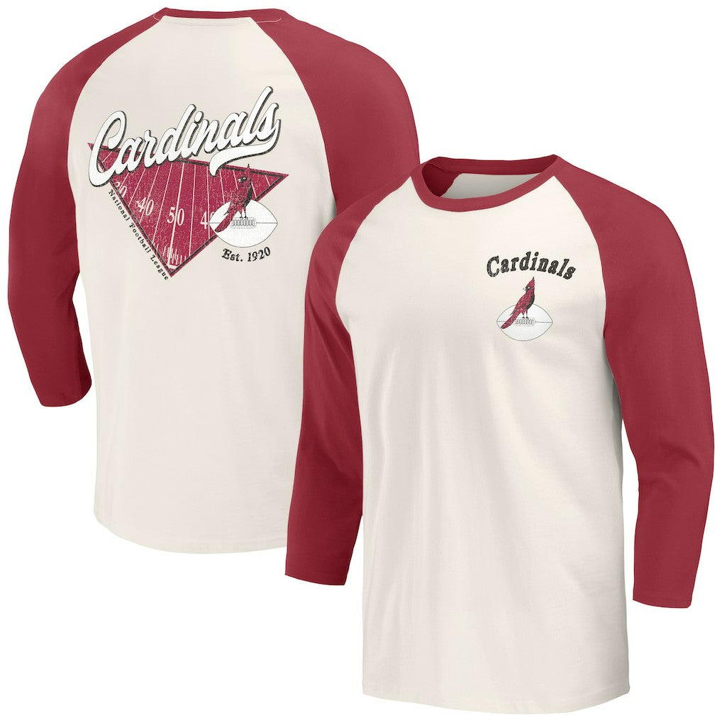 Arizona Cardinals Fanatics Darius Rucker Collection Raglan 3/4 Sleeve T-Shirt