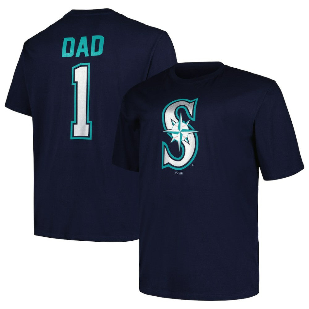Seattle Mariners Profile Big & Tall #1 Dad T-Shirt | MLB Sale