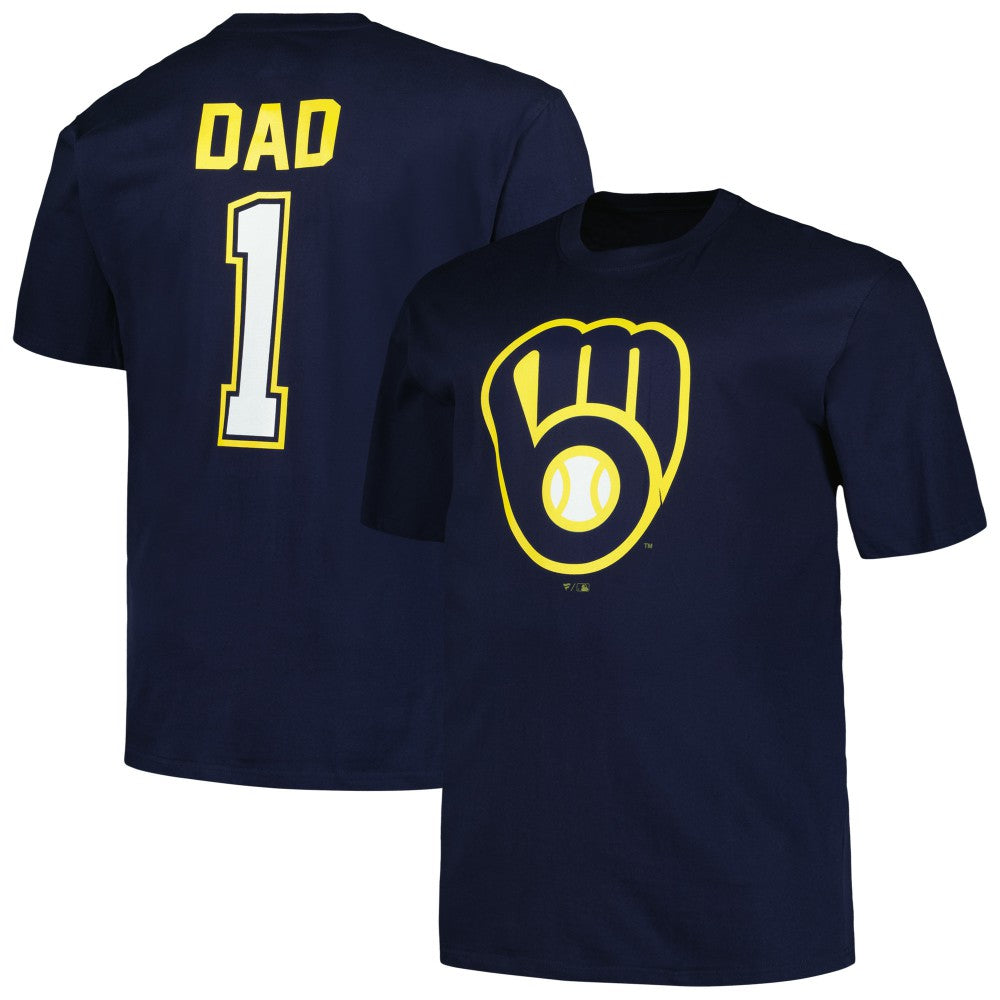 Milwaukee Brewers Profile Big & Tall #1 Dad T-Shirt | MLB Discount
