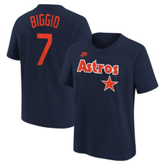 Craig Biggio Houston Astros Nike Youth Cooperstown Collection Name & Number T-Shirt | MLB New