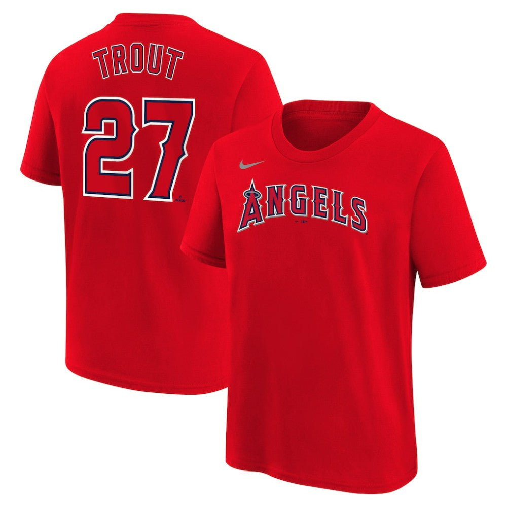 Mike Trout Los Angeles Angels Nike Youth Name & Number T-Shirt | MLB Outlet