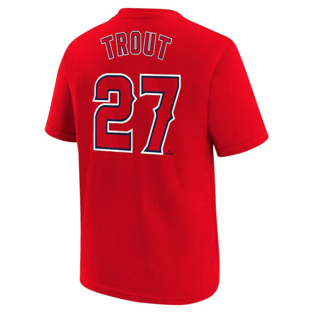 Mike Trout Los Angeles Angels Nike Youth Name & Number T-Shirt | MLB Outlet