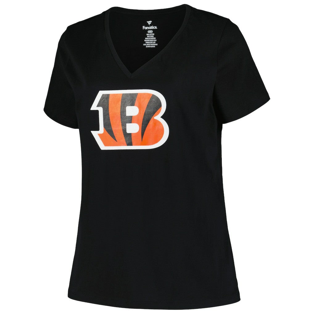 Cincinnati Bengals Fanatics Women's Plus Size Mother's Day #1 Mom V-Neck T-Shirt