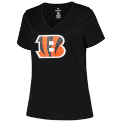 Cincinnati Bengals Fanatics Women's Plus Size Mother's Day #1 Mom V-Neck T-Shirt