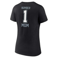 Las Vegas Raiders Fanatics Women's Plus Size Mother's Day #1 Mom V-Neck T-Shirt