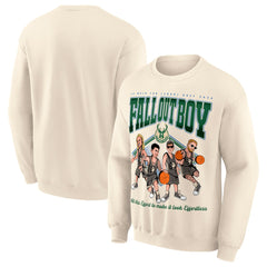 Fall Out Boy x Milwaukee Bucks Unisex So Much For (2our) Dust Pullover Sweatshirt New