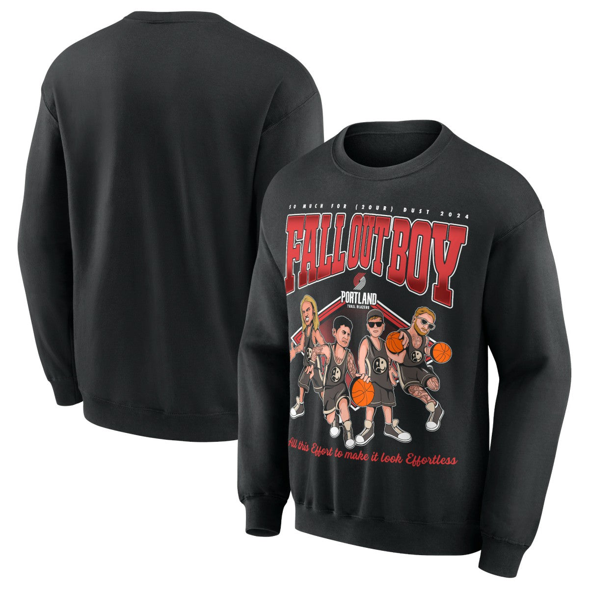 Fall Out Boy x Portland Trail Blazers Unisex So Much For (2our) Dust Pullover Sweatshirt On Sale