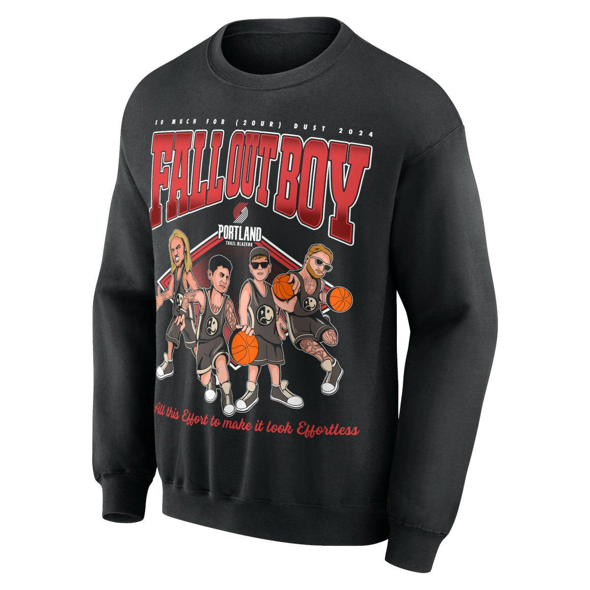 Fall Out Boy x Portland Trail Blazers Unisex So Much For (2our) Dust Pullover Sweatshirt On Sale