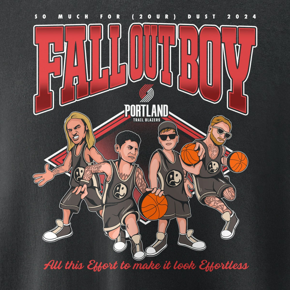 Fall Out Boy x Portland Trail Blazers Unisex So Much For (2our) Dust Pullover Sweatshirt On Sale
