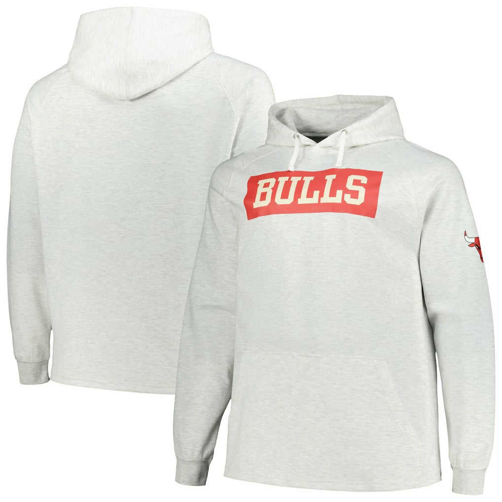 Chicago Bulls Big & Tall Raglan Tri-Blend Pullover Hoodie sale Discount