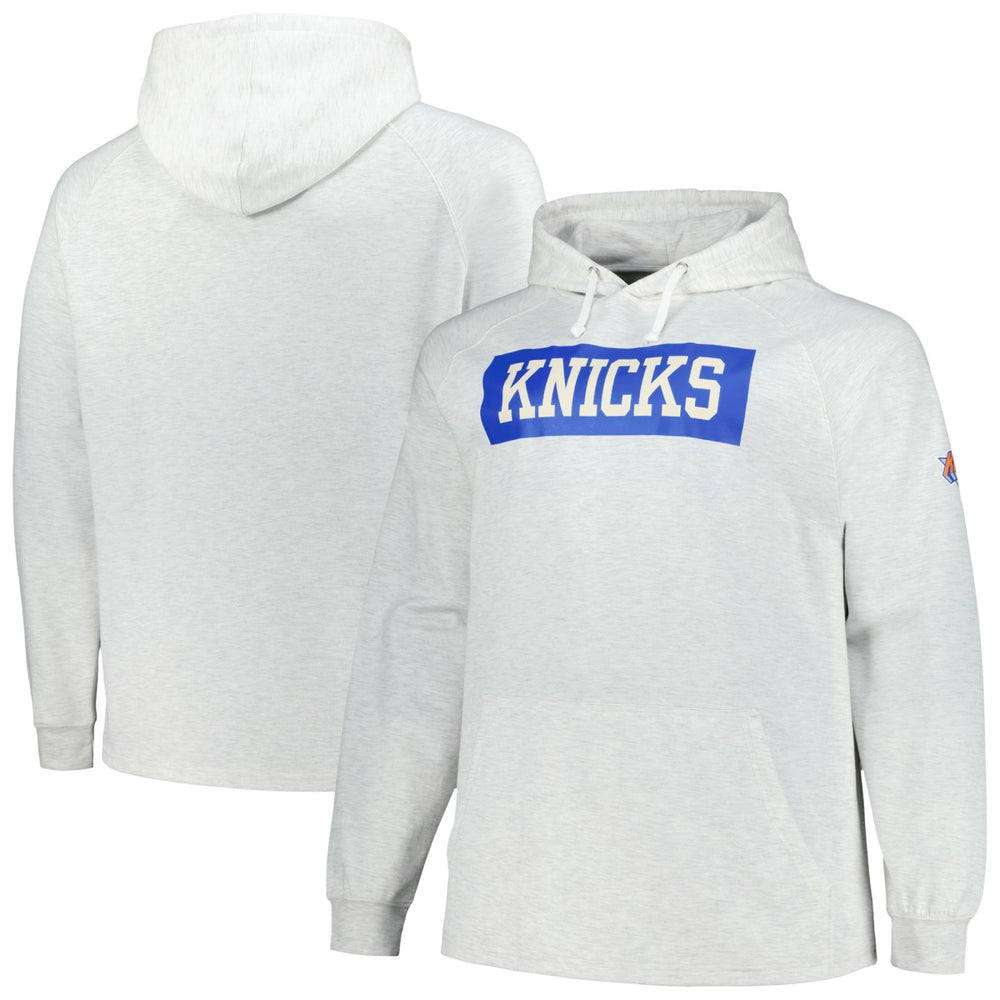 New York Knicks Big & Tall Raglan Tri-Blend Pullover Hoodie On Sale