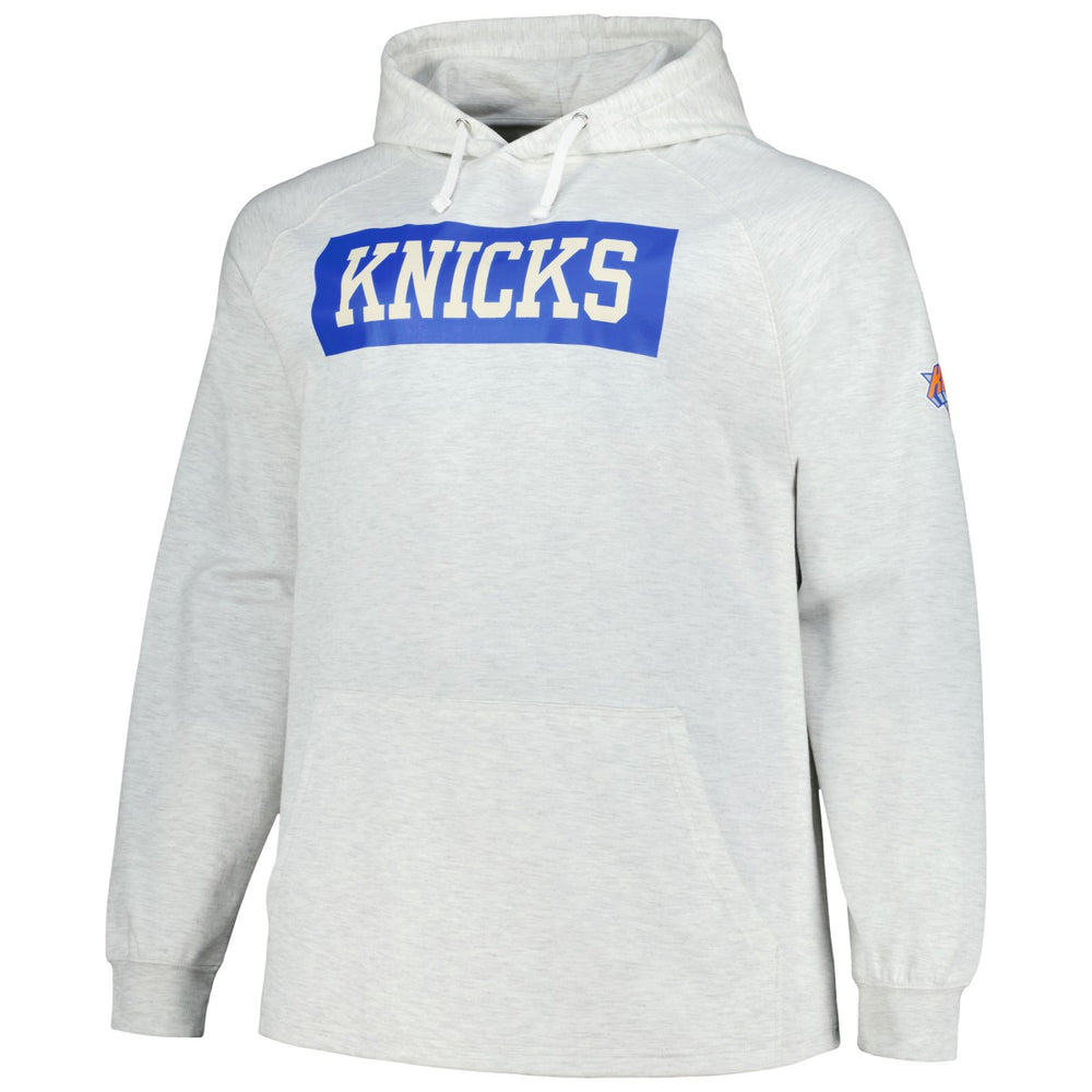 New York Knicks Big & Tall Raglan Tri-Blend Pullover Hoodie On Sale