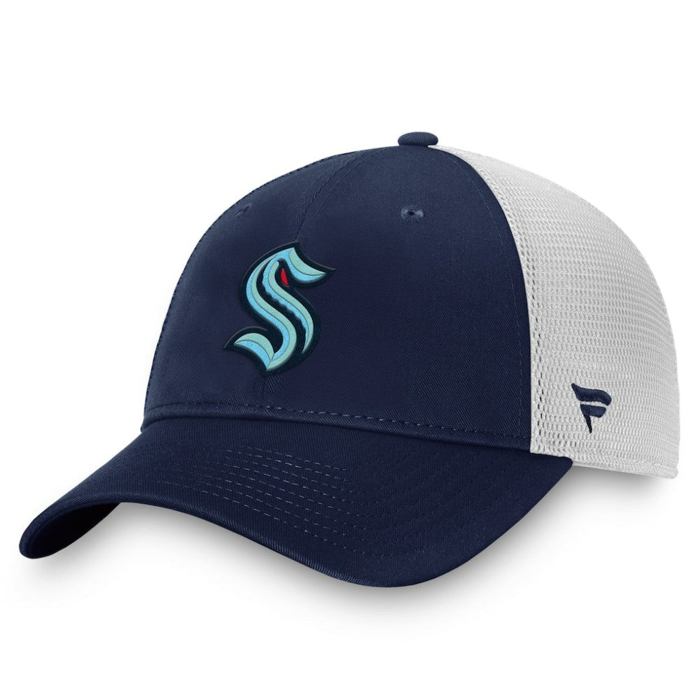 Seattle Kraken Fanatics Core Primary Logo Trucker Adjustable Hat On Sale