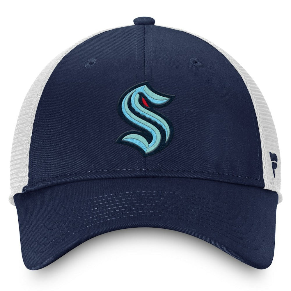 Seattle Kraken Fanatics Core Primary Logo Trucker Adjustable Hat On Sale