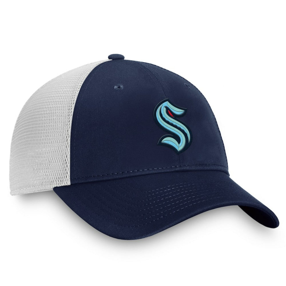 Seattle Kraken Fanatics Core Primary Logo Trucker Adjustable Hat On Sale