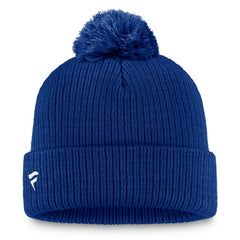 Edmonton Oilers Fanatics Primary Logo Cuffed Knit Hat with Pom On Sale
