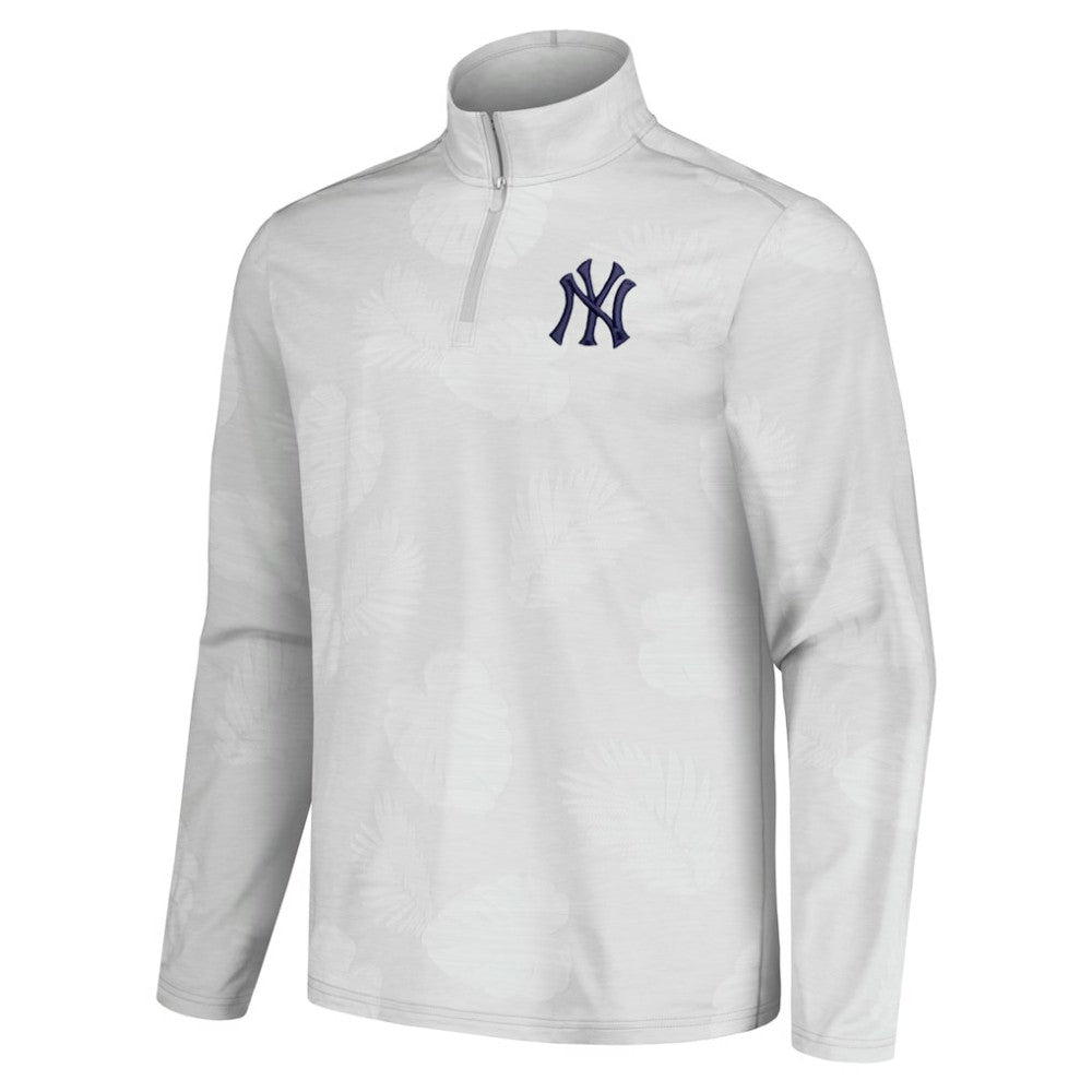 New York Yankees Tommy Bahama Delray Frond IslandZone Half-Zip Jacket | MLB Outlet