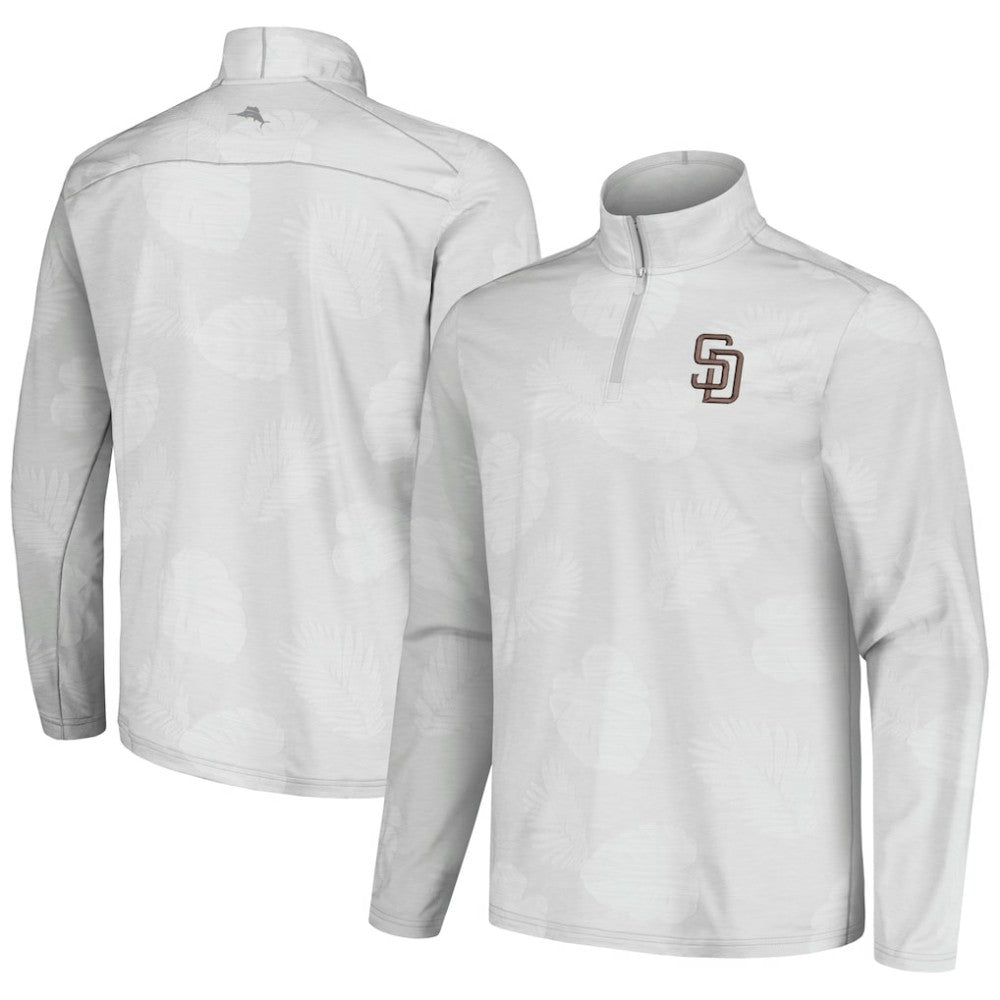 San Diego Padres Tommy Bahama Delray Frond IslandZone Half-Zip Jacket | MLB Shop