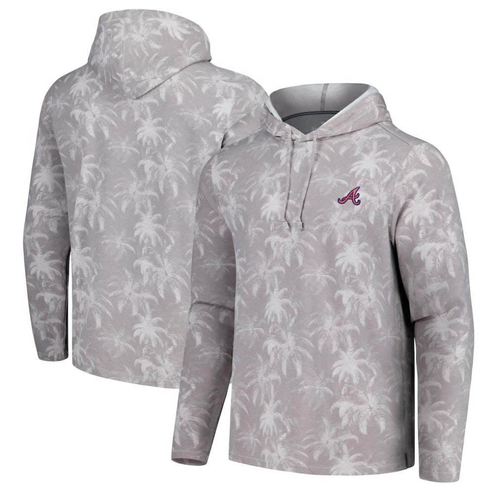 Atlanta Braves Tommy Bahama Palm Frenzy Hoodie Long Sleeve T-Shirt | MLB Shop