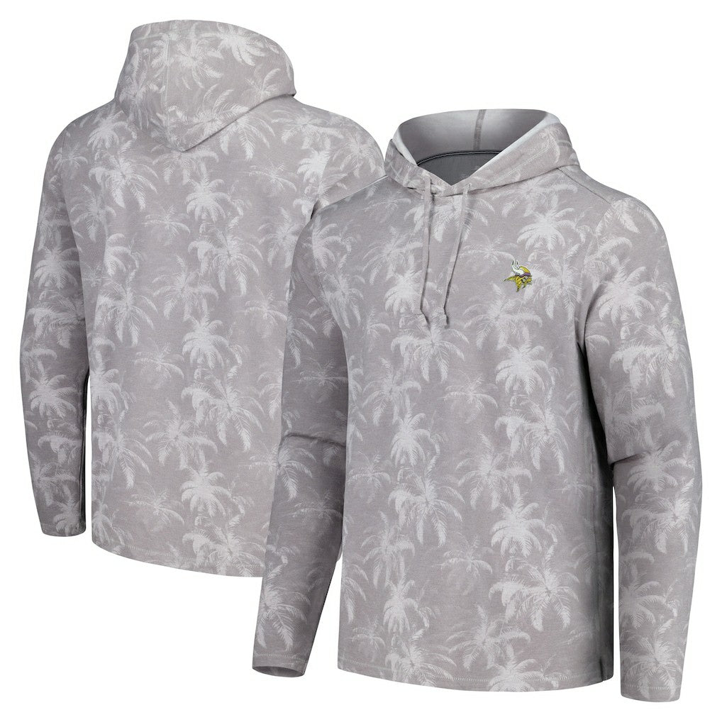 Minnesota Vikings Tommy Bahama Palm Frenzy Hoodie Long Sleeve T-Shirt