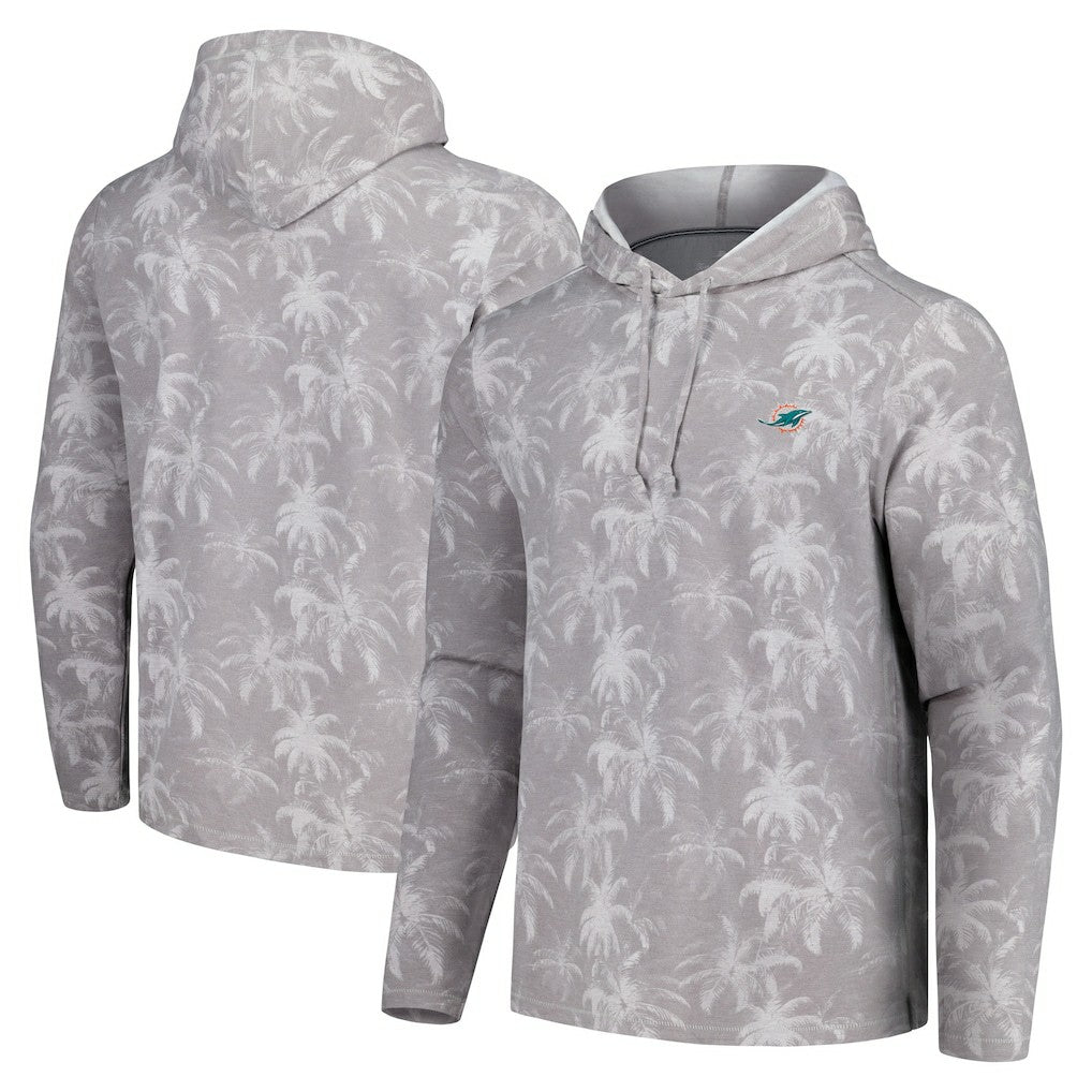 Miami Dolphins Tommy Bahama Palm Frenzy Hoodie Long Sleeve T-Shirt
