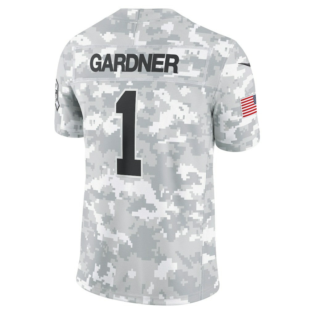 New York Jets Nike Sauce Gardner  2024 Salute to Service Limited Jersey